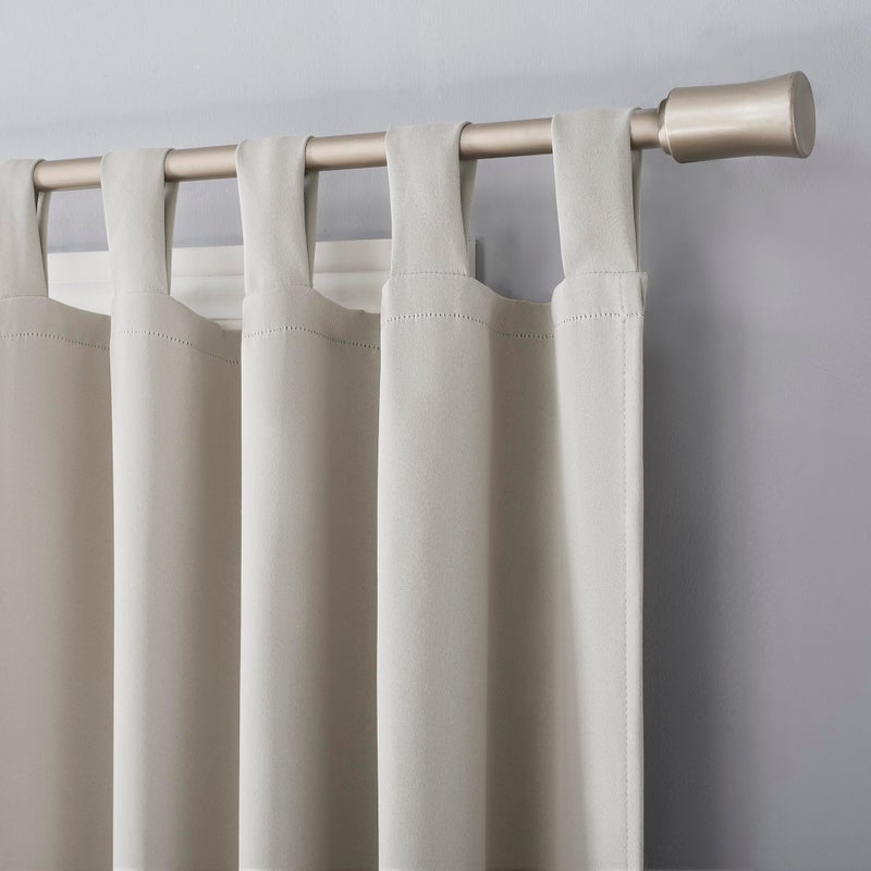 Sun Zero Easton Energy Saving Blackout Tab Top Curtain Panel, 40" x 95", Pearl - Image 2